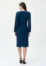 Load image into Gallery viewer, Diamanté Detail Wrap Dress 224046
