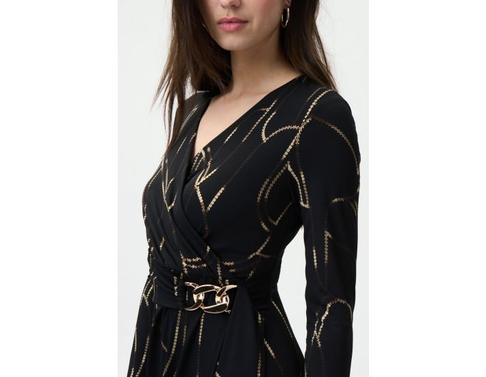 Gold Chain Print Dress 224284