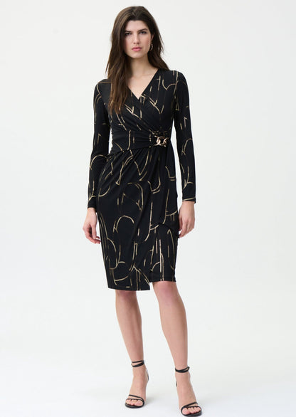 Gold Chain Print Dress 224284