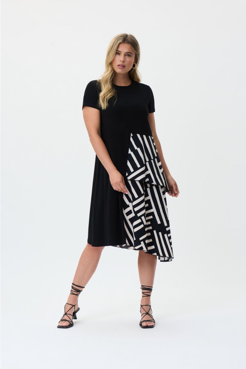 Joseph Ribkoff Printed Tiered Midi Dress 231110