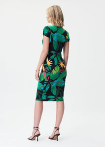 Joseph Ribkoff Tropical Print Wrap Dress 232162