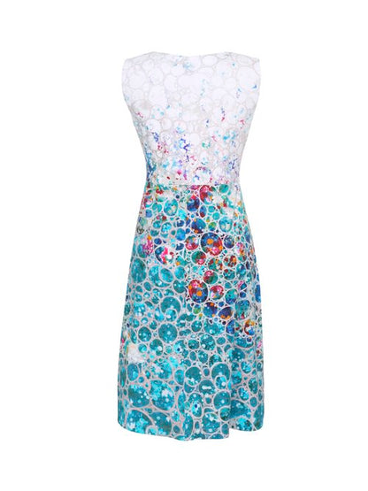 Bubble Print Cotton Short Dress 23754
