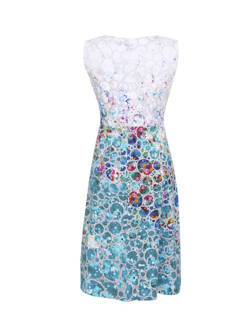 Bubble Print Cotton Short Dress 23754