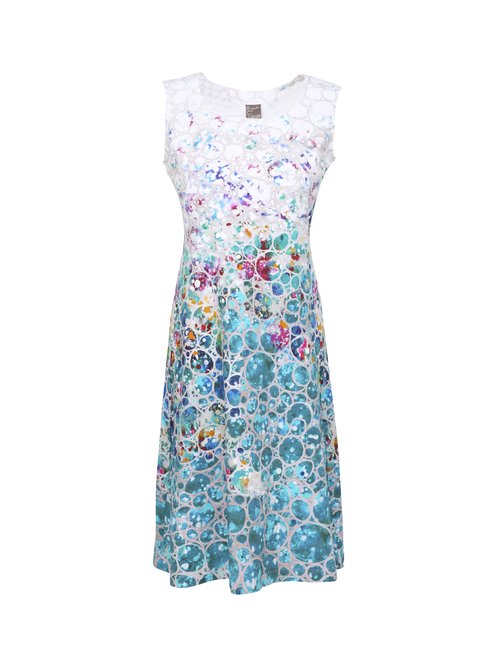 Bubble Print Cotton Short Dress 23754
