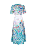 Load image into Gallery viewer, Bubbles Print Midi Dress with Short Sleeves 23758

