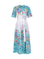 Load image into Gallery viewer, Bubbles Print Midi Dress with Short Sleeves 23758
