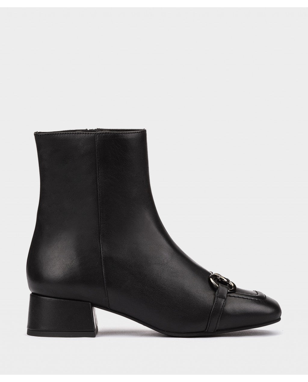 Black Ankle Leather Boots 24298