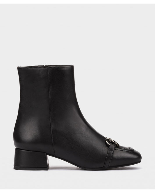 Black Ankle Leather Boots 24298