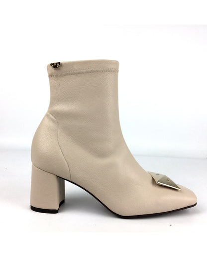 Beige Beluga Ankle Boots 24373