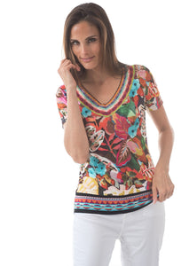 Olivier Philips Tropical Print Top 512001