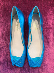 Cefalu shoes ocelot/turquoise - Lucindas on-line