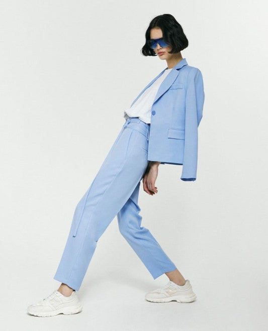 Access Fashion Sky Blue Tailored Blazer 33-1097