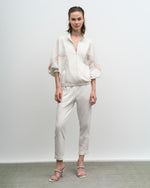 Load image into Gallery viewer, White Strass Bomber Jacket 33-1098
