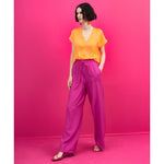 Load image into Gallery viewer, V-Neck Crushed Satin Top 33-2108
