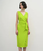 Load image into Gallery viewer, Lime Wrap dress with Back Opening 33-3341
