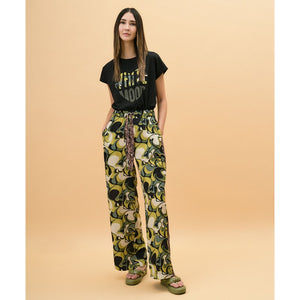 Relaxed-fit Printed Trousers with side detail 33-5035