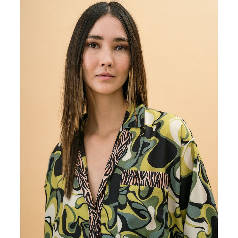 Oversize Printed Shirt 33-7019