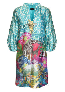 Vibrant Jungle Print Dress 45637