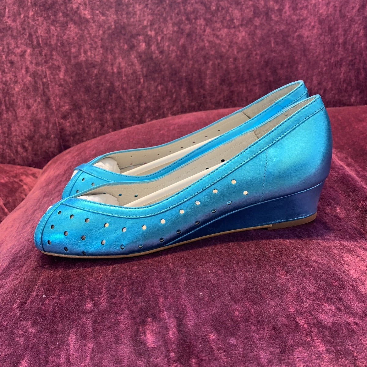 Cefalu shoes ocelot/turquoise - Lucindas on-line
