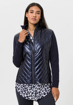 Load image into Gallery viewer, Navy Quilted Cardigan 455057
