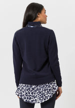 Load image into Gallery viewer, Navy Quilted Cardigan 455057
