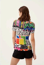Load image into Gallery viewer, Mix Print Pleated Top YE450
