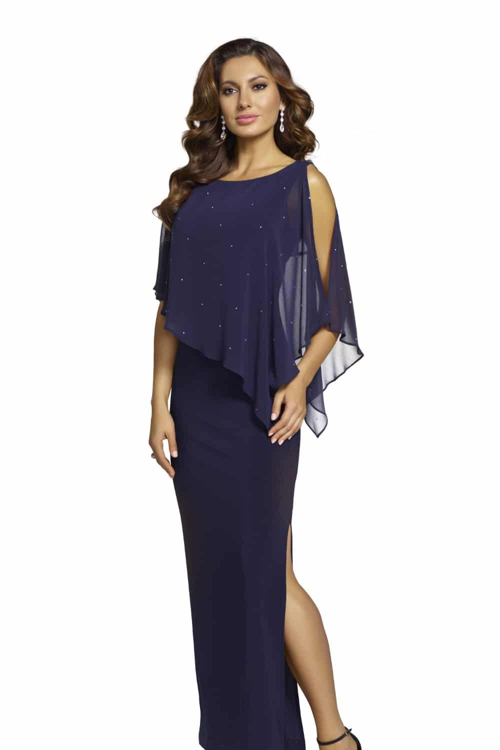 Frank Lyman Midnight Blue Long Dress - Lucindas on-line