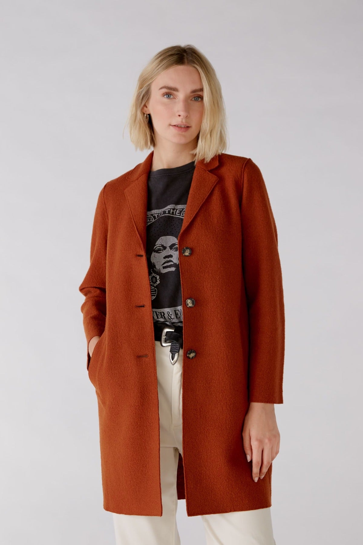 Classic Wool Coat in Cinnamon 2996
