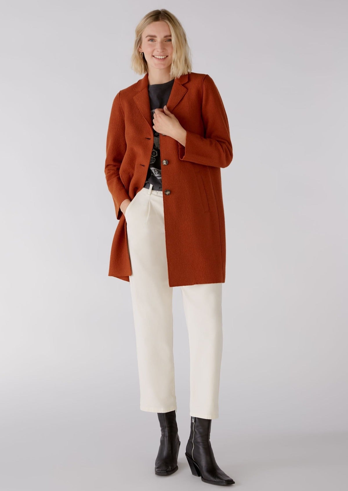 Classic Wool Coat in Cinnamon 2996
