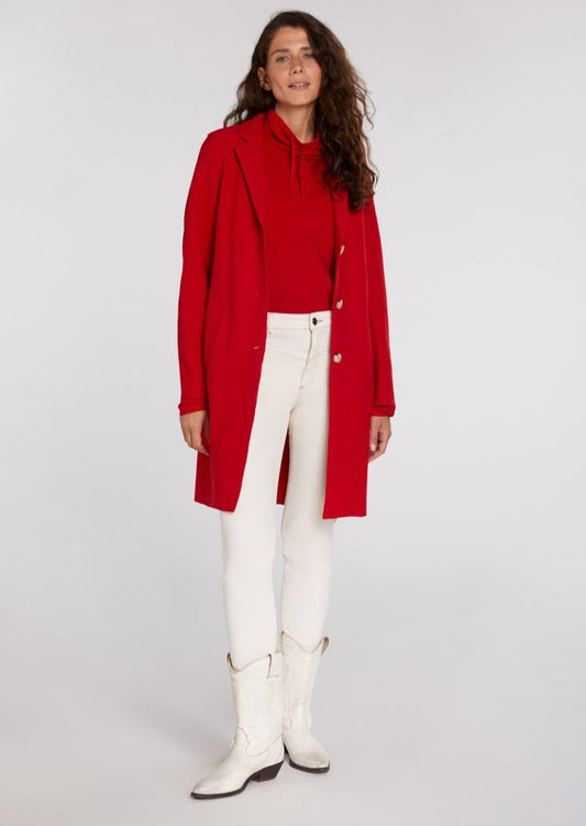 Classic Wool Coat in Cherry Red 3704