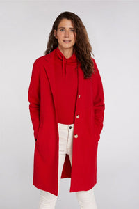 Classic Wool Coat in Cherry Red 3704