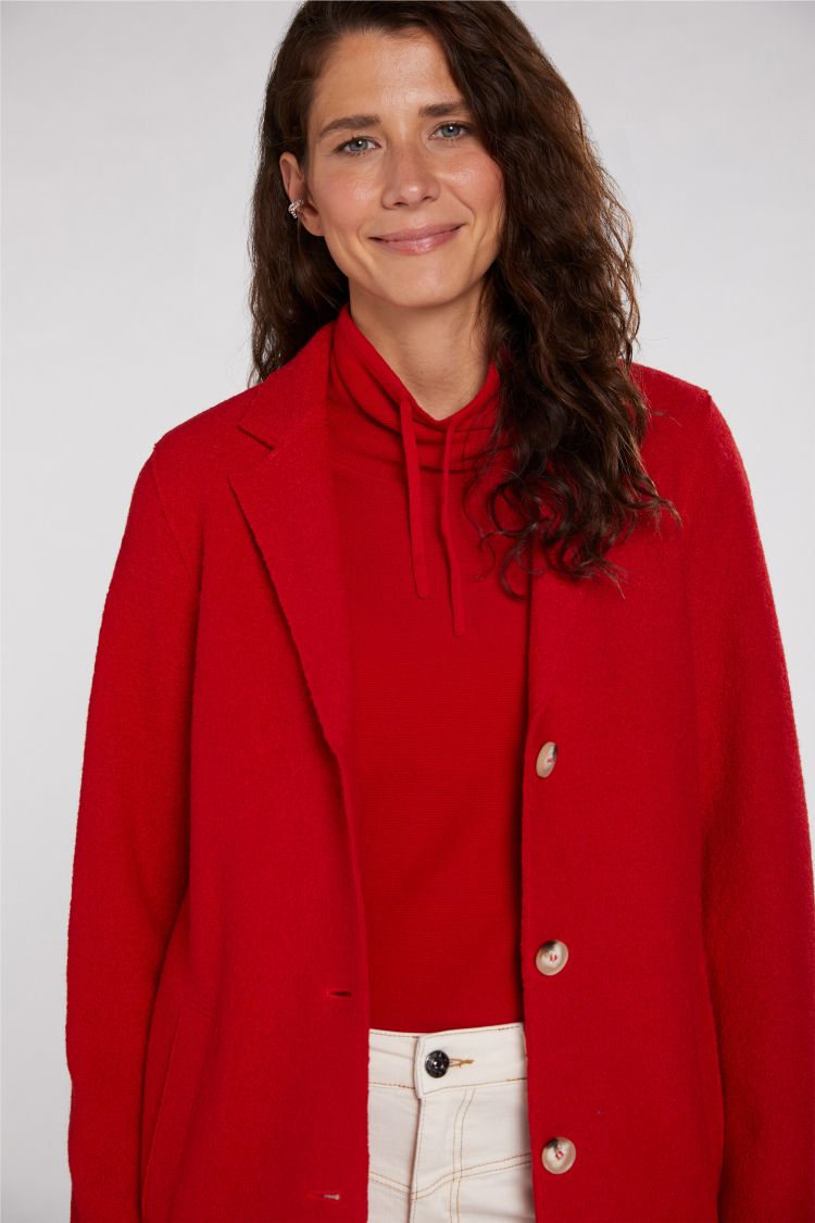 Classic Wool Coat in Cherry Red 3704