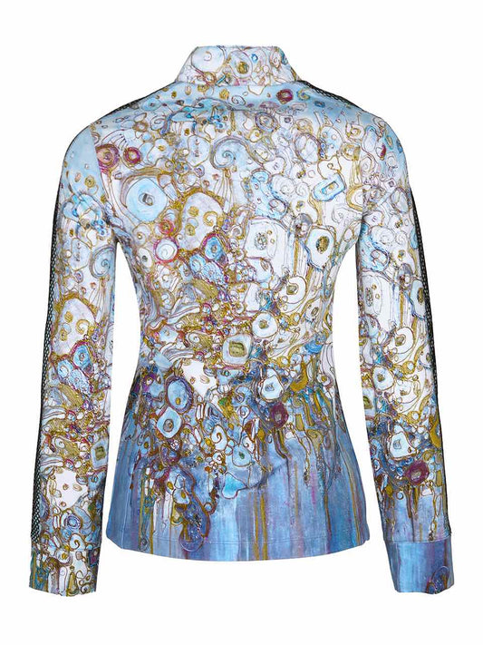 Dali Pattern Zip Up Jacket 72608