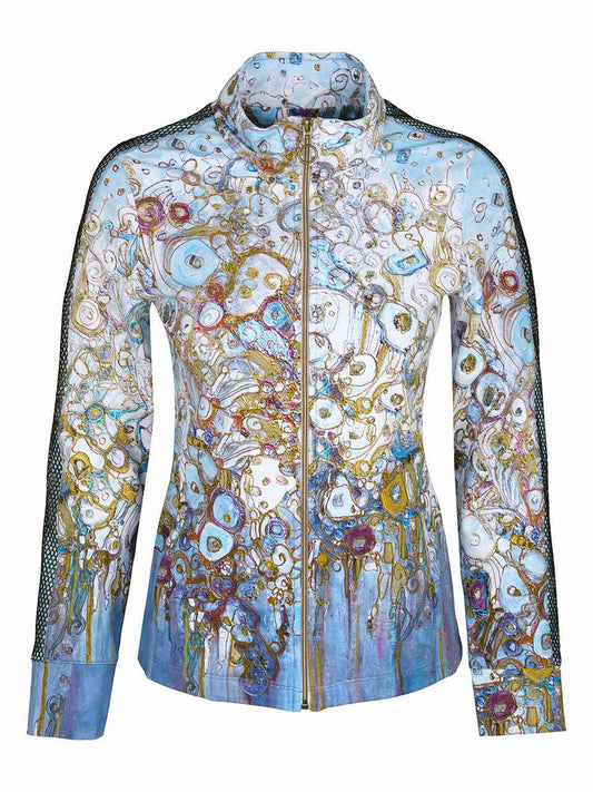 Dali Pattern Zip Up Jacket 72608