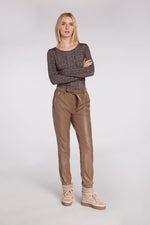Load image into Gallery viewer, Slim Fit Herringbone Long Sleeves Top 74411 - Lucindas on-line
