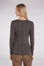 Load image into Gallery viewer, Slim Fit Herringbone Long Sleeves Top 74411 - Lucindas on-line
