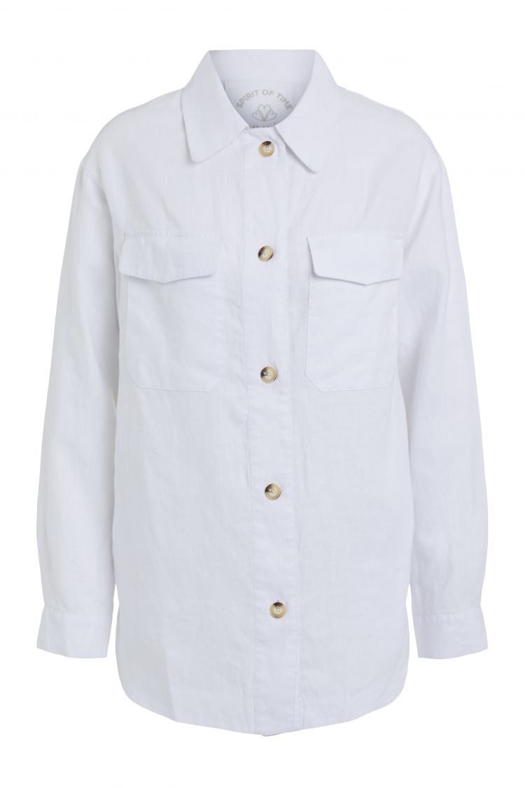 White Safari Linen Jacket