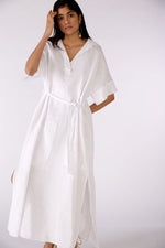 Load image into Gallery viewer, White Pure Linen Maxi Dress
