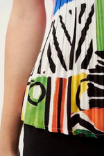 Load image into Gallery viewer, Mix Print Pleated Top YE450
