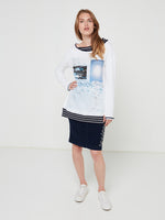 Load image into Gallery viewer, Long Tunic Style Top with Contrasting Ribbing - Lucindas on-line
