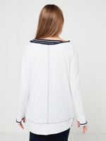 Load image into Gallery viewer, Long Tunic Style Top with Contrasting Ribbing - Lucindas on-line
