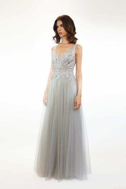 Embroidered Bodice Maxi Dress
