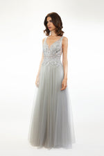 Load image into Gallery viewer, Embroidered Bodice Maxi Dress 99406
