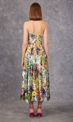 Load image into Gallery viewer, Floral Strapless Midi Dress 99635
