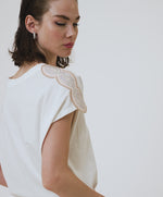 Load and play video in Gallery viewer, Rhinestone Detailed Cap Sleeves  T-shirt 33-2168
