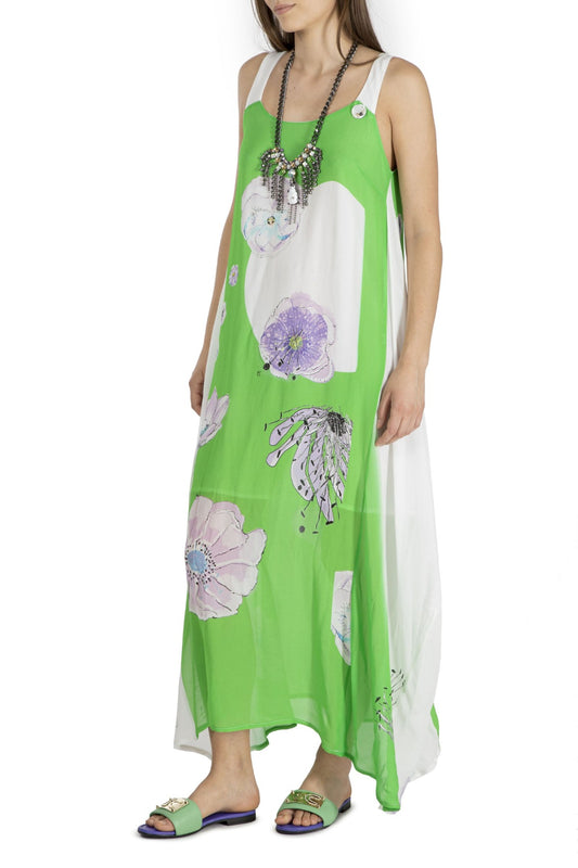 Maxi Lime Chiffon Dress