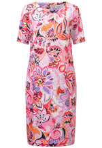 Load image into Gallery viewer, Pink Abstract Floral Print Dress J1938
