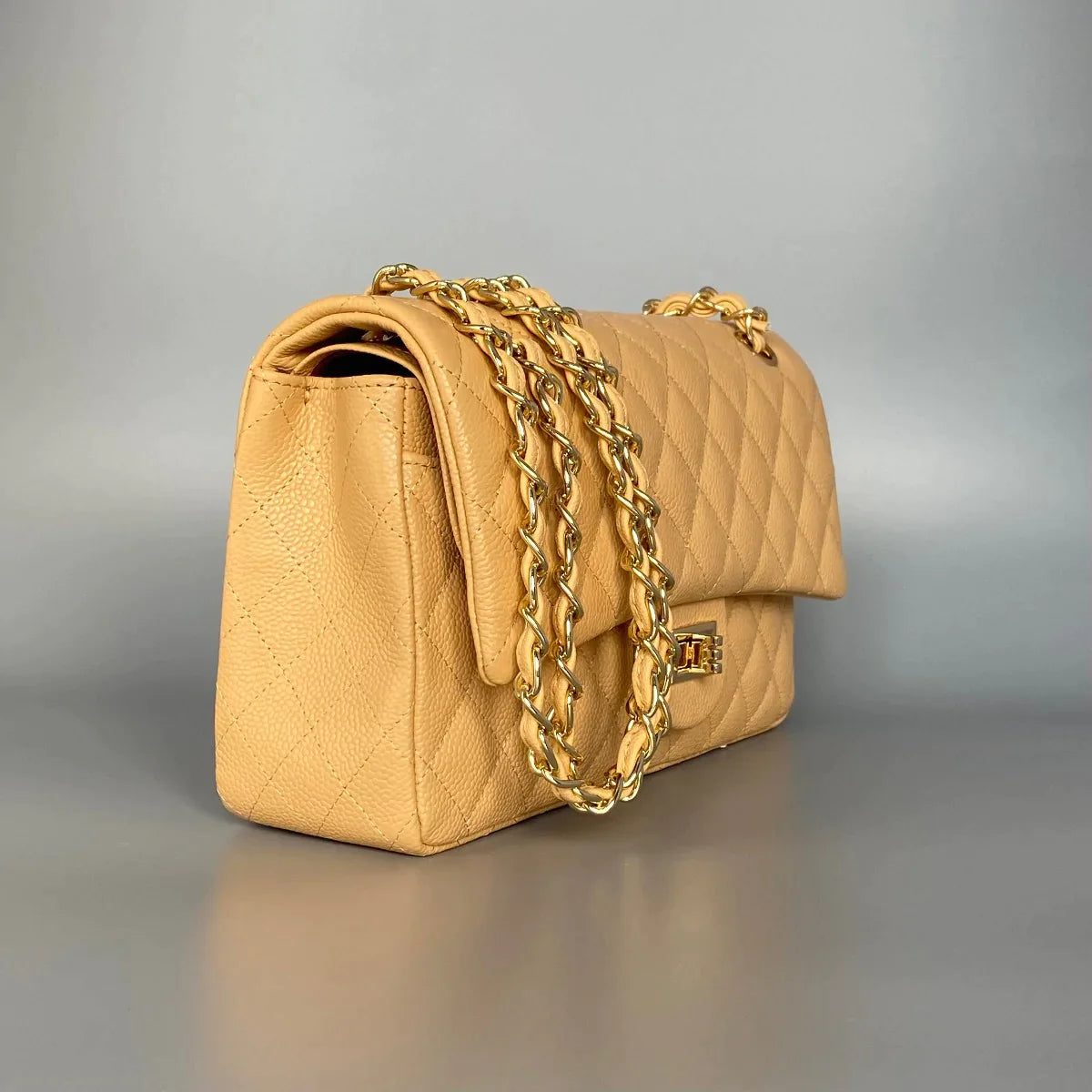 Jennifer Beige Classic Handbag
