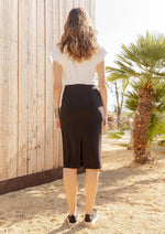 Load image into Gallery viewer, Monochrome Bow Combined Dress 45543
