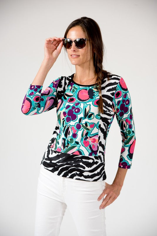 Olivier Philips Vibrant Pattern Top T523
